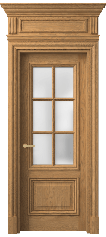 Межкомнатная дверь Антик 7312 Дуб пшеничный матовый Сатинированное стекло Цена 15070 AZE | Volhovec
