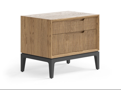 Мебель Тумба прикроватная Вельвет 2 ящика. Цвет Дуб мускатный матовый. Материал Массив дуба матовый. Коллекция Тумба прикроватная Вельвет 2 ящика. Картинка.