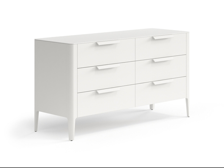 Мебель Комод Пьега 6 ящиков. Цвет Матовый тёплый серый. Материал Гладкая эмаль. Коллекция Комод Пьега 6 ящиков. Картинка.