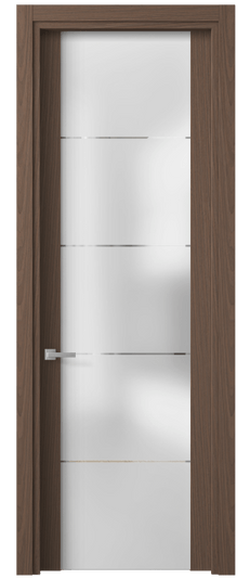 Дверь межкомнатная 4114 МШДК ГРА. Цвет Дуб кофейный. Материал Мультишпон. Коллекция Планум. Картинка.