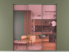 Перегородка Формато внутри проёма 3 створки