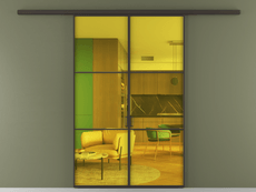 Перегородка Формато вдоль стены 2 створки