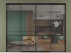 Перегородка Формато внутри проёма 4 створки